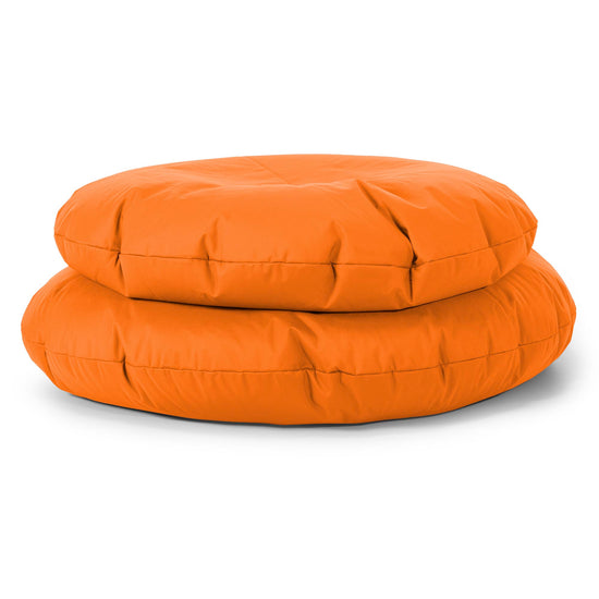 Flexforma Pouf Sacco Rotondo da Pavimento per Adulti - Facile da Pulire Arancione 03