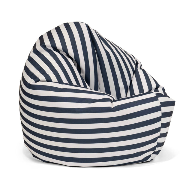 Sedia Pouf Sacco per Adulti Flexforma - A Righe Blu Navy 01