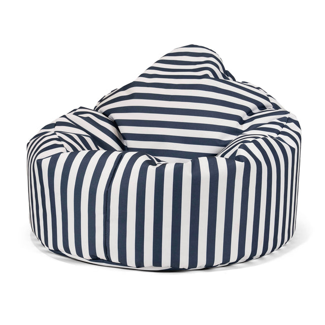 Poltrona Sacco 'Archi', Pouf - A Righe Blu Navy 01