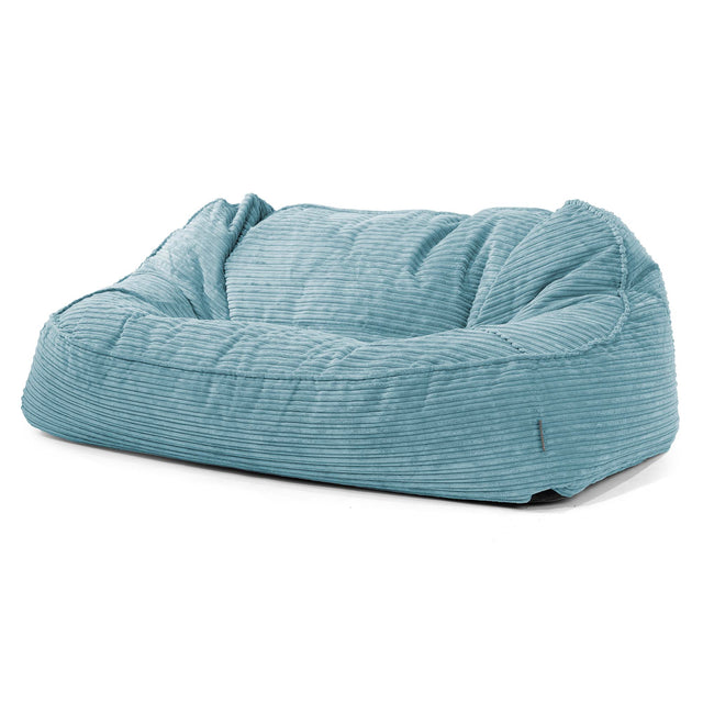 Divano Sacco Oversize Sloucher - Velluto a Coste Egeo Blu 01
