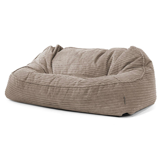 Divano Sacco Oversize Sloucher - Velluto a Coste Grigio Tortora 01