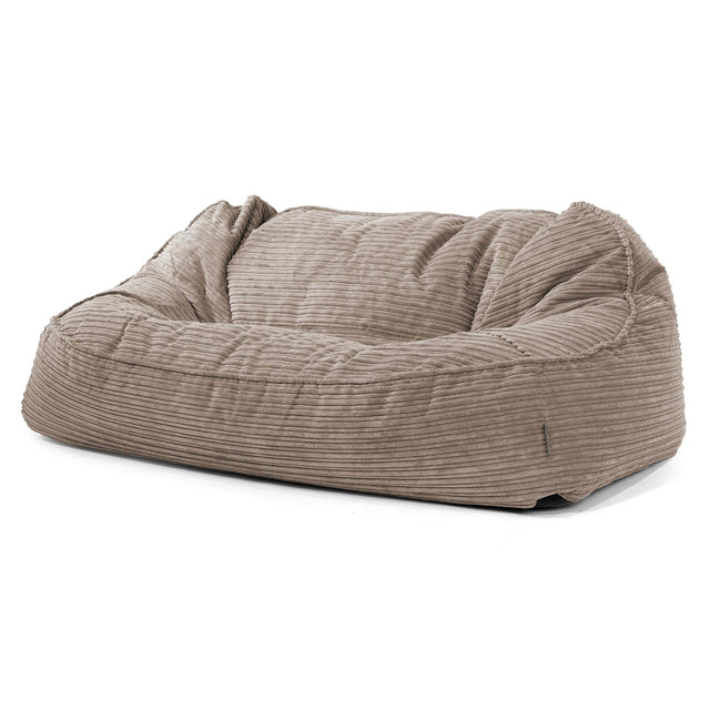 Divano Sacco Oversize Sloucher - Velluto a Coste Grigio Tortora 01