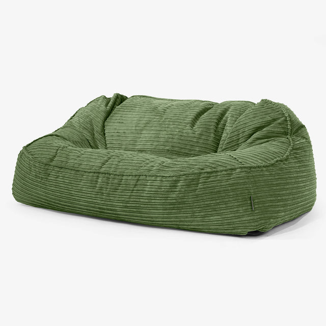 Divano Sacco Oversize Sloucher - Velluto a Coste Verde Foresta 01