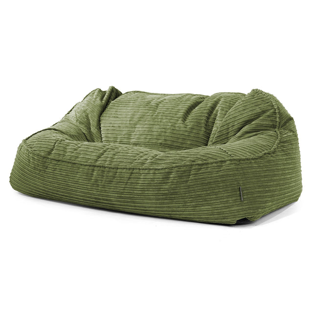 Divano Sacco Oversize Sloucher - Velluto a Coste Verde Foresta 01