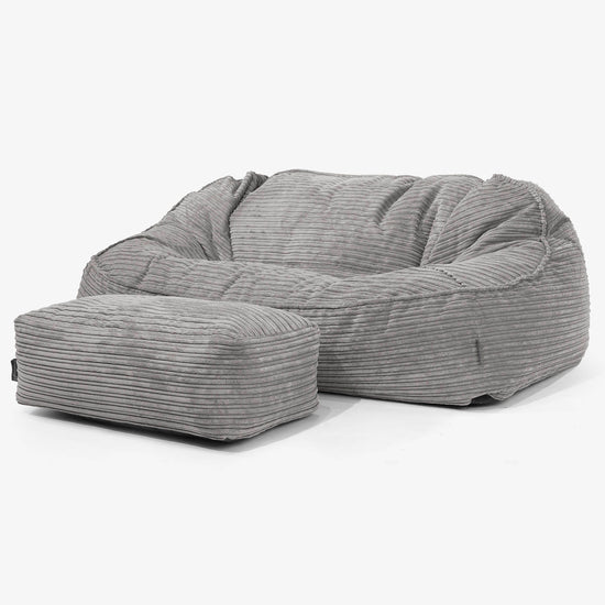 Divano Sacco Oversize Sloucher - Velluto a Coste Grafite 02
