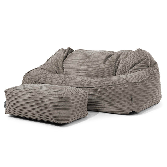 Divano Sacco Oversize Sloucher - Velluto a Coste Grafite 02