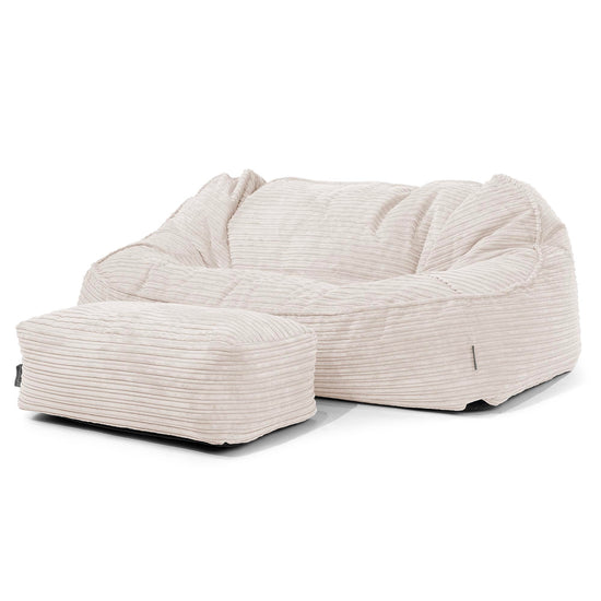 Divano Sacco Oversize Sloucher - Velluto a Coste Avorio 02