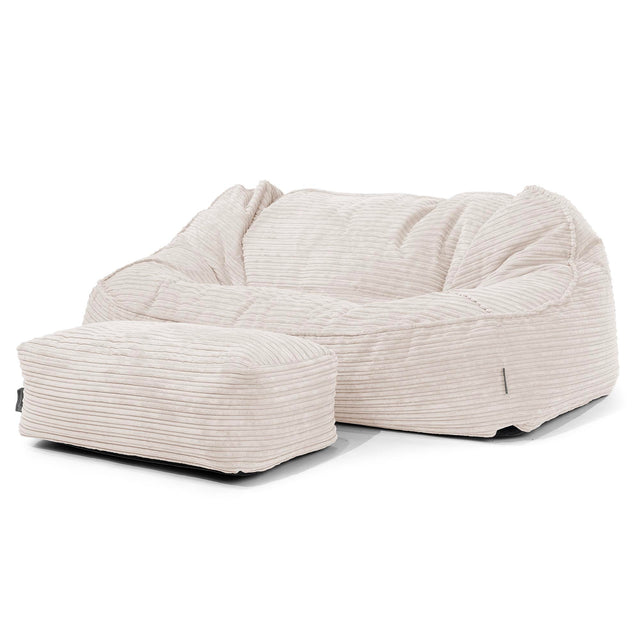 Divano Sacco Oversize Sloucher - Velluto a Coste Avorio 02