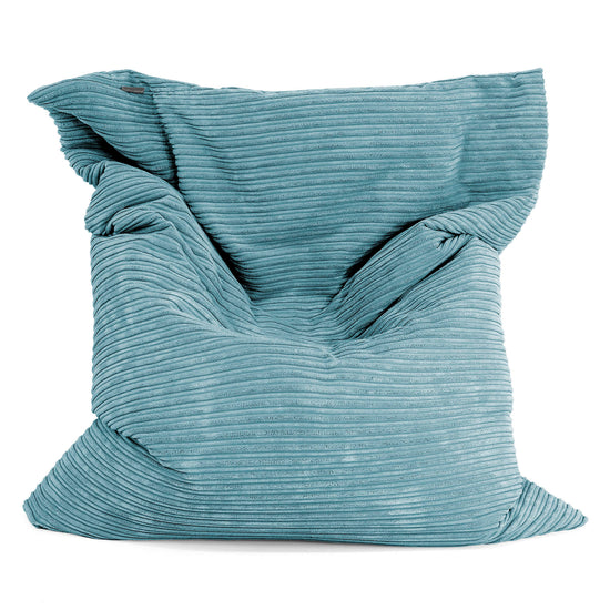 Cuscino Pouf Sacco XL - Velluto a Coste Egeo Blu 01