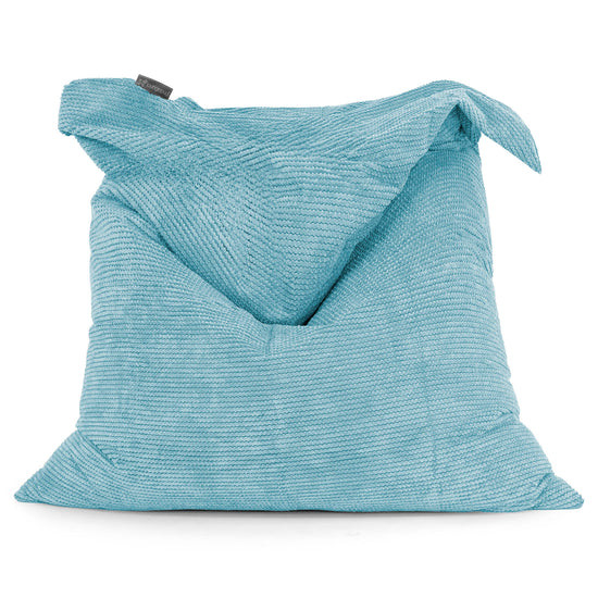 Cuscino Pouf Sacco XL - Pompon Egeo Blu 01
