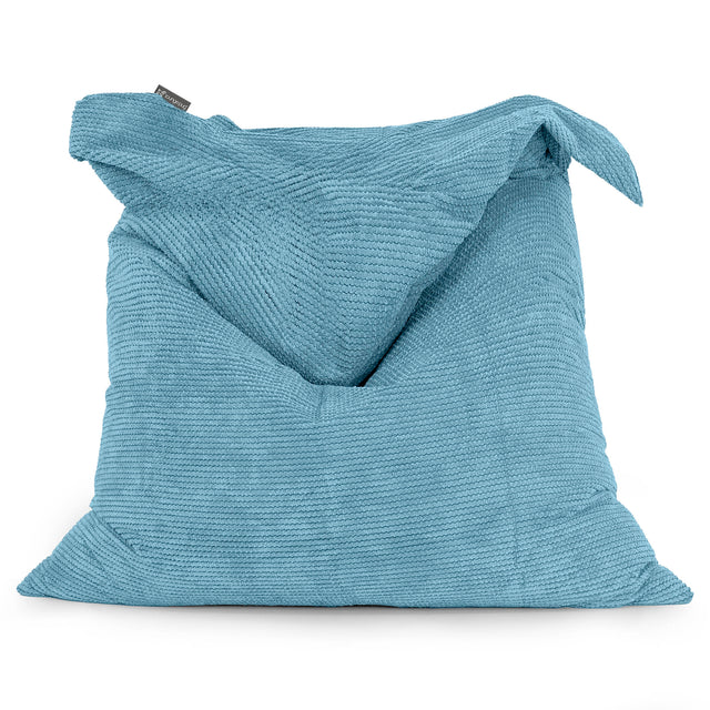 Cuscino Pouf Sacco XL - Pompon Egeo Blu 01