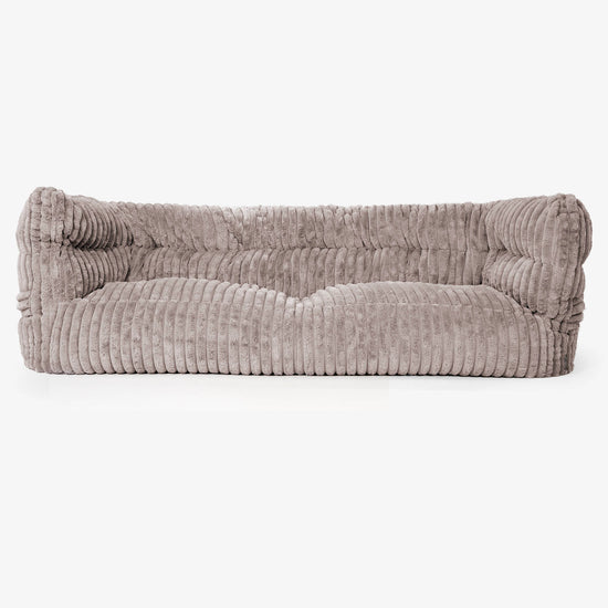 Albert Pouf Divano 3 posti 2.0 - Velluto Felpato Ultra Morbido Visone 01