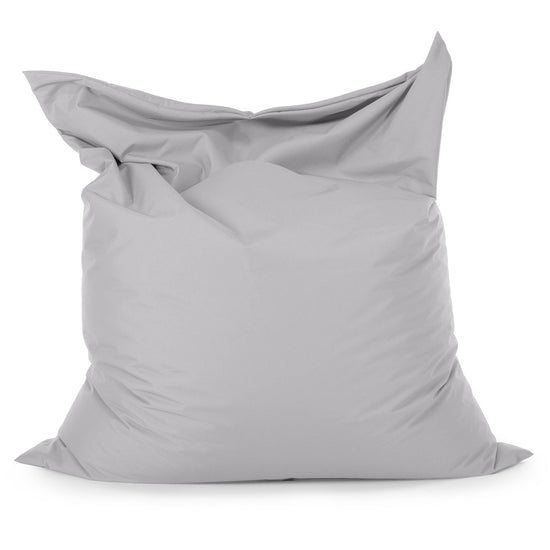 Cuscino Pouf Sacco XL - Facile da Pulire per Esterni Argento 01