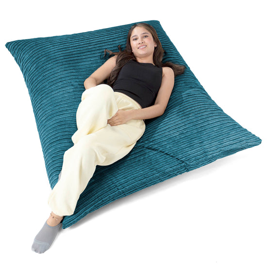 Cuscino Pouf Sacco XL - Velluto a Coste Tiglio 02