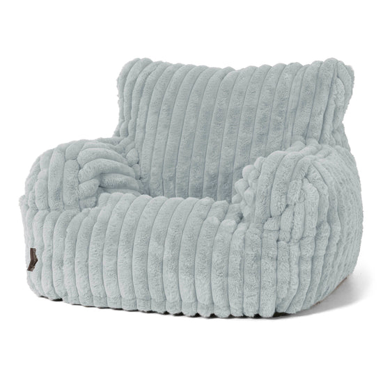 Josephine Poltrona Sacco, Pouf - Velluto Felpato Ultra Morbido Azzurro Uovo di Anatra 01