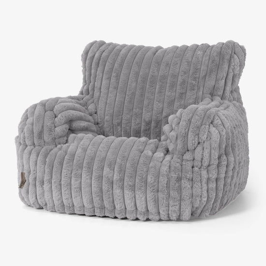 Josephine Poltrona Sacco, Pouf - Velluto Felpato Ultra Morbido Grigio 01