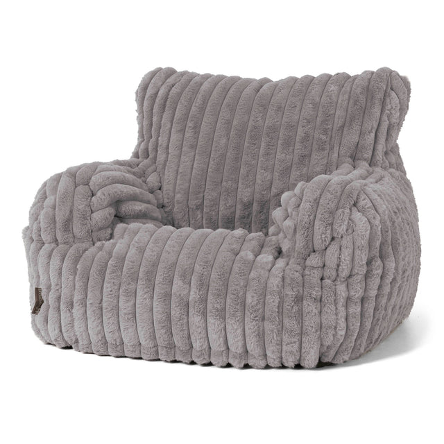 Josephine Poltrona Sacco, Pouf - Velluto Felpato Ultra Morbido Grigio 01