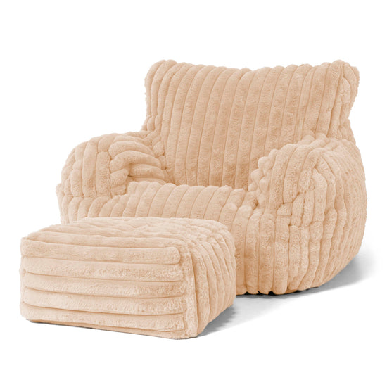 Josephine Poltrona Sacco, Pouf - Velluto Felpato Ultra Morbido Pesca 02