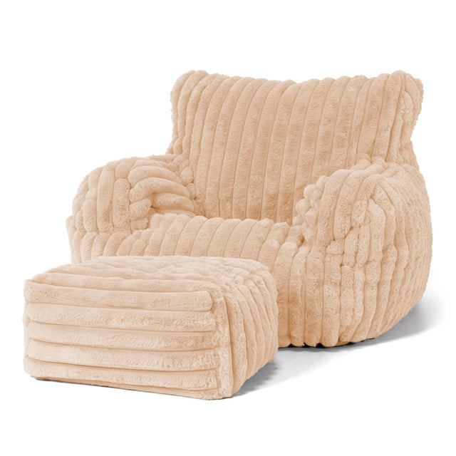 Josephine Poltrona Sacco, Pouf - Velluto Felpato Ultra Morbido Pesca 02