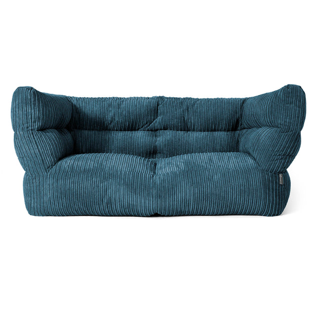 Louis Pouf Divano 2 posti - Velluto a Coste Navy 01