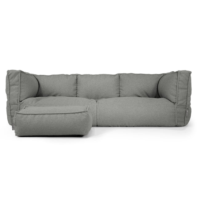Albert Pouf Divano 3 posti - Bouclé Grigio