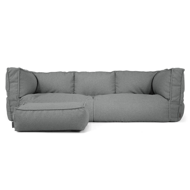Albert Pouf Divano 3 posti - Bouclé Grigio
