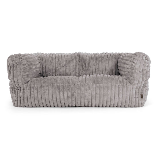 Albert Pouf Divano 2 posti - Velluto Felpato Ultra Morbido Grigio1