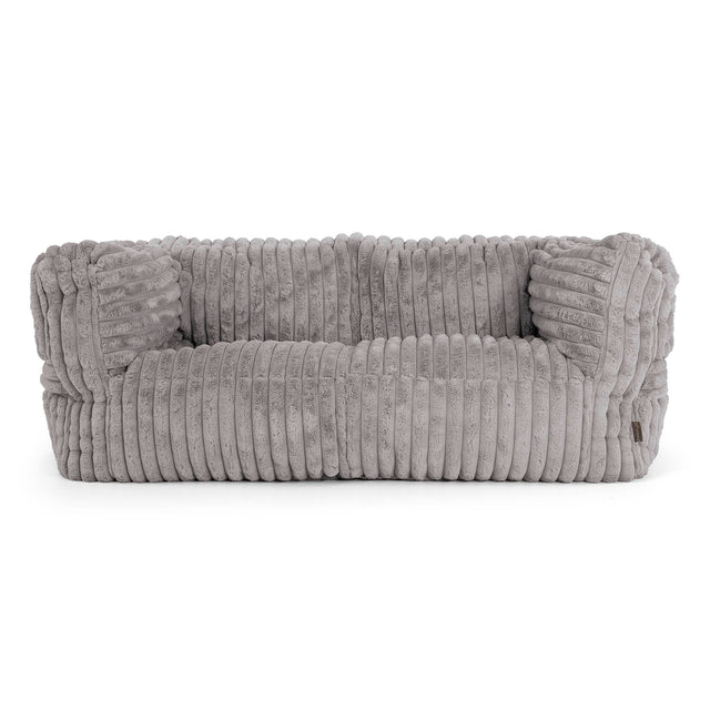 Albert Pouf Divano 2 posti - Velluto Felpato Ultra Morbido Grigio1