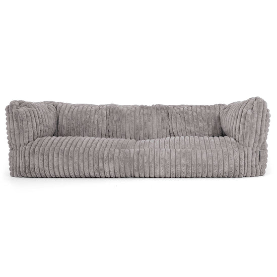 Albert Pouf Divano 3 posti - Velluto Felpato Ultra Morbido Grigio1