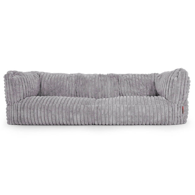 Albert Pouf Divano 3 posti - Velluto Felpato Ultra Morbido Grigio1