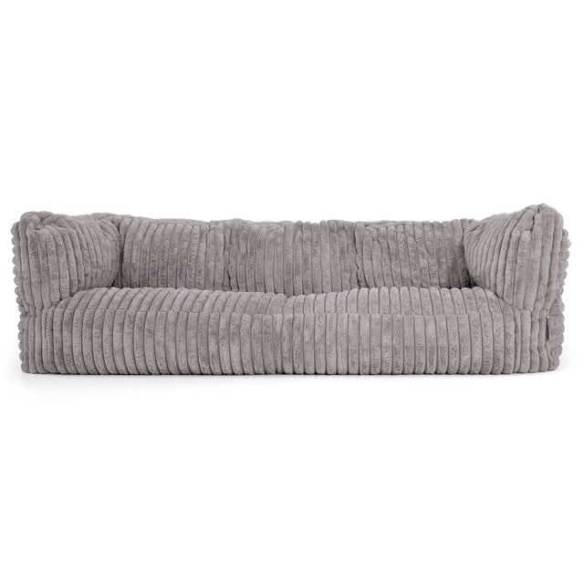 Albert Pouf Divano 3 posti - Velluto Felpato Ultra Morbido Grigio1