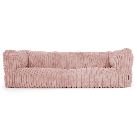Albert Pouf Divano 3 posti - Velluto Felpato Ultra Morbido Rosa Antico1