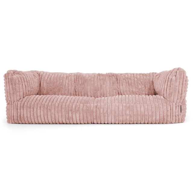 Albert Pouf Divano 3 posti - Velluto Felpato Ultra Morbido Rosa Antico1