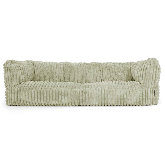 Albert Pouf Divano 3 posti - Velluto Felpato Ultra Morbido Verde Salvia1