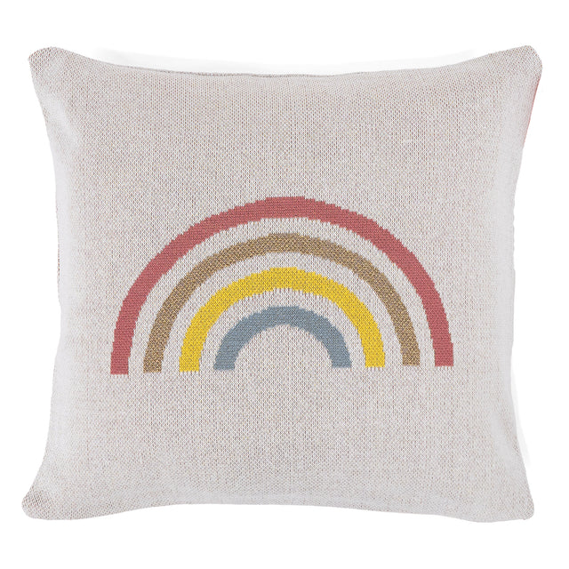 Fodera per Cuscino 47 x 47cm - Lavorato a Maglia Arcobaleno 01