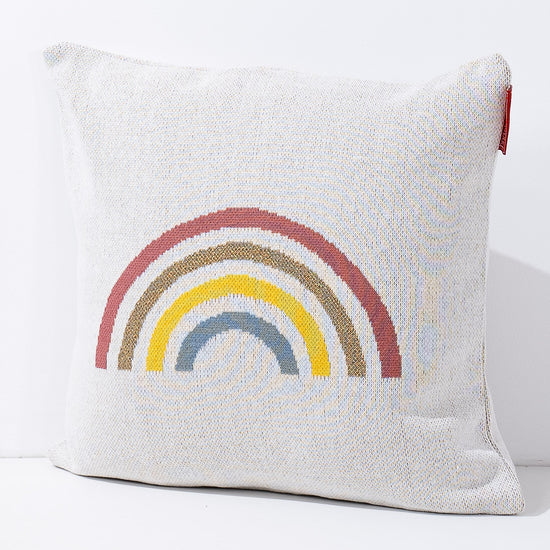 Fodera per Cuscino 47 x 47cm - Lavorato a Maglia Arcobaleno 02