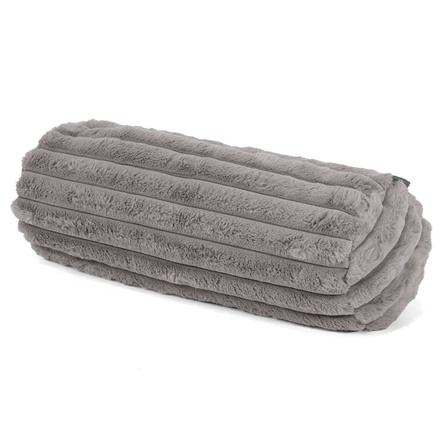 Fodera per Cuscino a Rullo 20 x 55cm - Velluto Felpato Ultra Morbido Grigio1