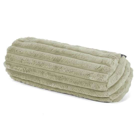 Fodera per Cuscino a Rullo 20 x 55cm - Velluto Felpato Ultra Morbido Verde Salvia1