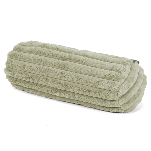 Fodera per Cuscino a Rullo 20 x 55cm - Velluto Felpato Ultra Morbido Verde Salvia1