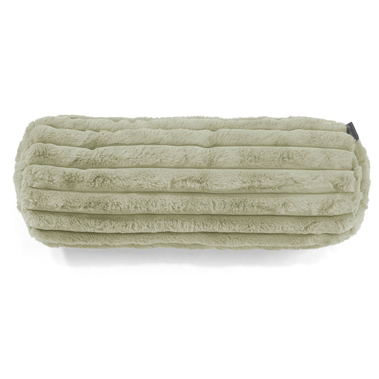Fodera per Cuscino a Rullo 20 x 55cm - Velluto Felpato Ultra Morbido Verde Salvia2