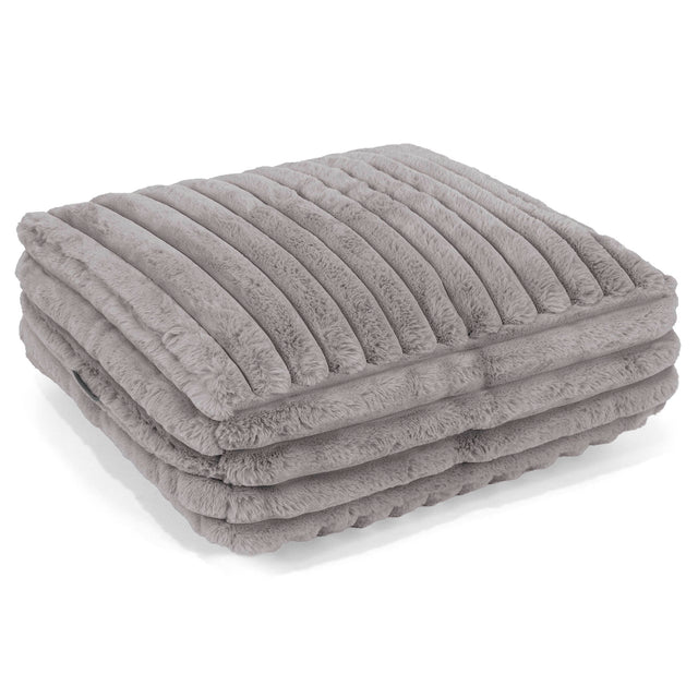Cuscino da Pavimento - Velluto Felpato Ultra Morbido Grigio1