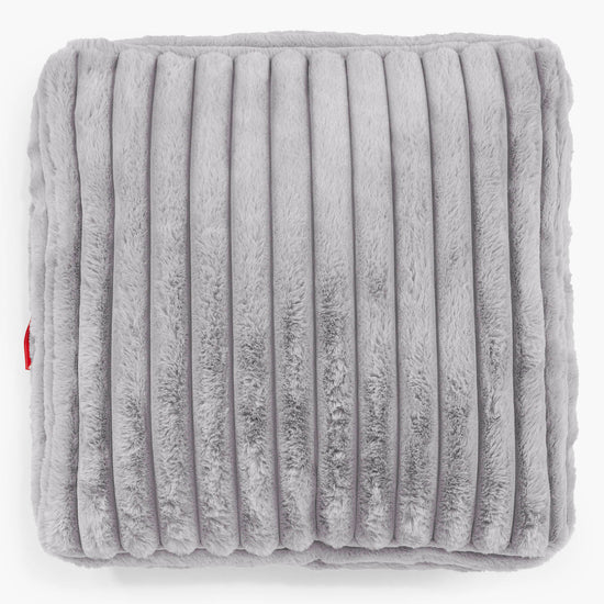 Cuscino da Pavimento - Velluto Felpato Ultra Morbido Grigio2