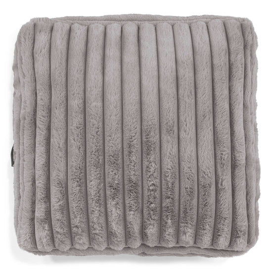 Cuscino da Pavimento - Velluto Felpato Ultra Morbido Grigio2