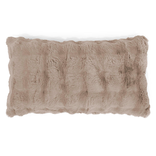 Fodera per Cuscino Rettangolare Gigante 40 x 70cm - Pelliccia Sintetica a Bolle Visone 01