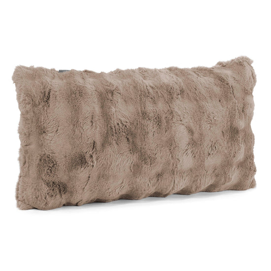 Fodera per Cuscino Rettangolare Gigante 40 x 70cm - Pelliccia Sintetica a Bolle Visone 02