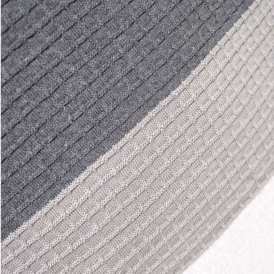Fodera per Cuscino Gigante 70 x 70cm - Lavorato a Maglia Blocco di Colore Grigio 03
