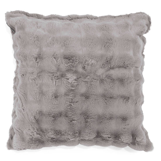 Fodera per Cuscino Gigante 70 x 70cm - Pelliccia Sintetica a Bolle Grigio 01