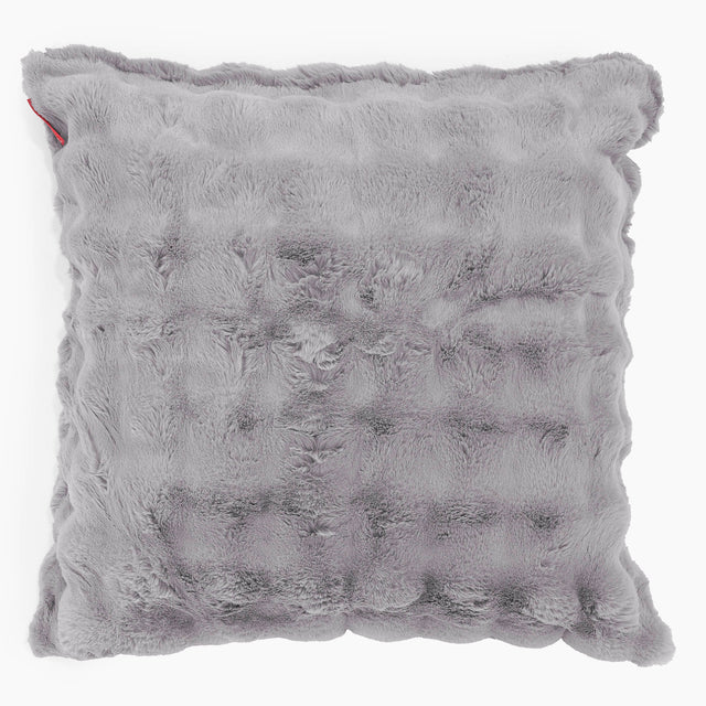 Fodera per Cuscino Gigante 70 x 70cm - Pelliccia Sintetica a Bolle Grigio 01