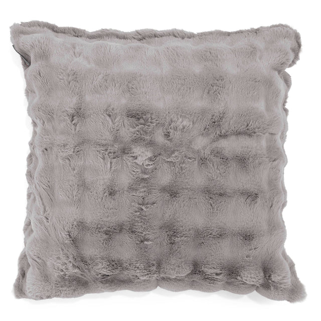 Fodera per Cuscino Gigante 70 x 70cm - Pelliccia Sintetica a Bolle Grigio 01