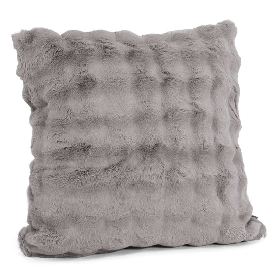 Fodera per Cuscino Gigante 70 x 70cm - Pelliccia Sintetica a Bolle Grigio 02